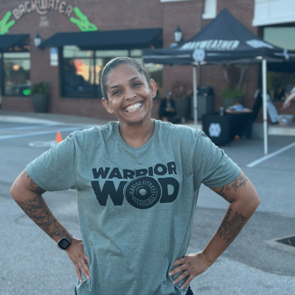 Buy the WarriorWOD Tee and support our veterans! 100% of proceeds go directly to PTSD recovery programs, helping veterans through fitness and wellness initiatives. Wear your support today!