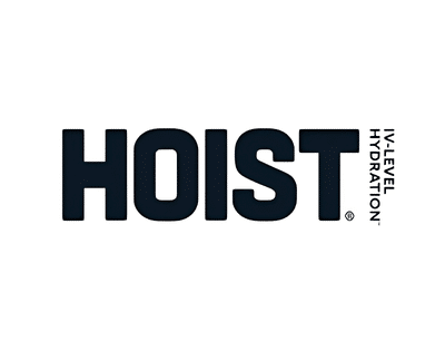 Hoist IV-Level Hydration logo, a 2026 Hustle for Heroes 5K sponsor