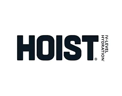 Hoist IV-Level Hydration logo, a 2026 Hustle for Heroes 5K sponsor